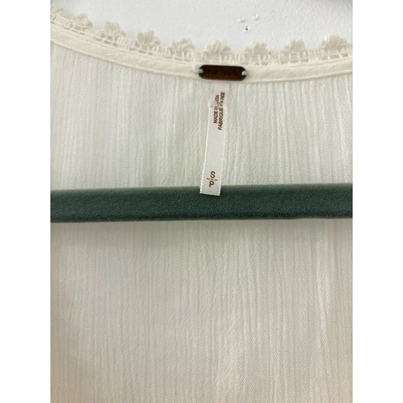 Free People Romance Of The Rose Boho Top‎ size small - Picture 3 of 4